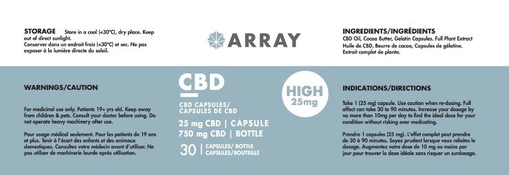CBD Capsules High (25mg CBD) by ARRAY - Image 3
