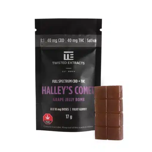 Grape Halley’s Comet Jelly Bomb (40mg THC + 40mg CBD)