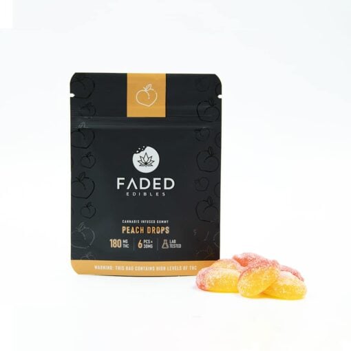 Peach Drops by Faded Edibles (180mg THC)