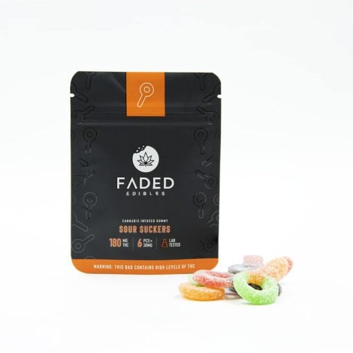 Sour Suckers by Faded Edibles (180mg THC)