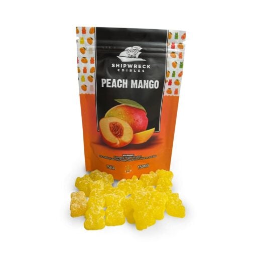 Peach Mango Gummy Bears by ShipWreck Edibles (150mg THC)