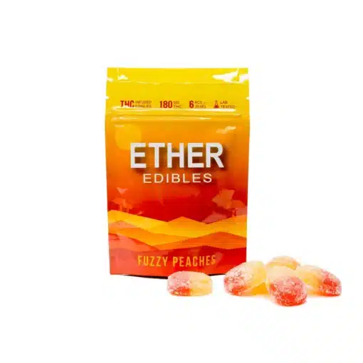 Alternative view of Fuzzy Peach by Ether Edibles (180mg)