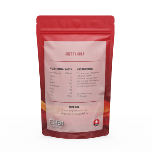 Alternative view of Cherry Cola by Ether Edibles (180mg)