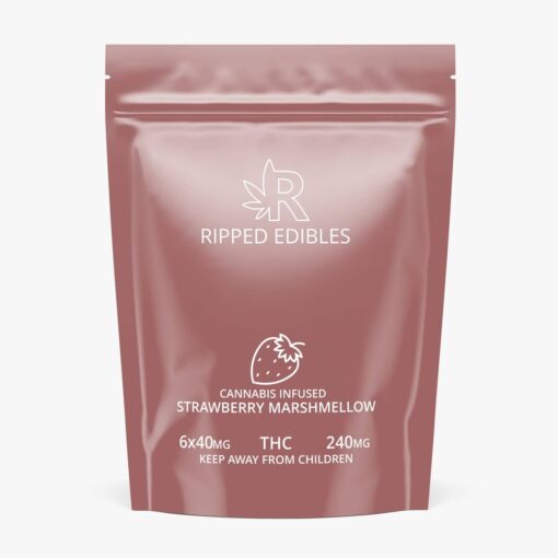 Alternative view of Strawberry Marshmellow by Ripped Edibles (240mg THC)
