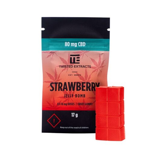 Strawberry CBD Jelly Bomb (80mg CBD)