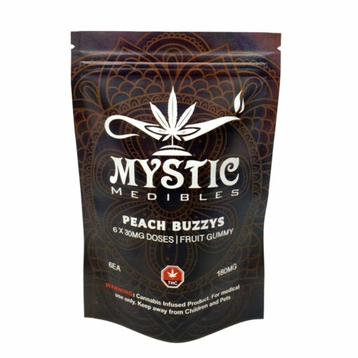 Peach Buzzys by Mystic Medibles (180mg THC)