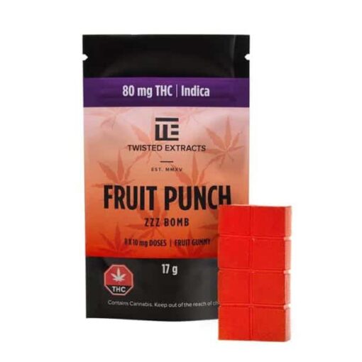 Fruit Punch ZzZ Indica Jelly Bomb (80mg THC)