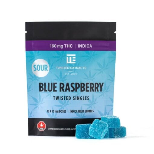 Twisted Singles - Sour Blue Raspberry- 160mg THC