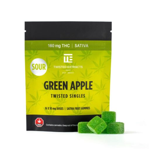 Twisted Singles - Sour Green Apple - 160mg THC