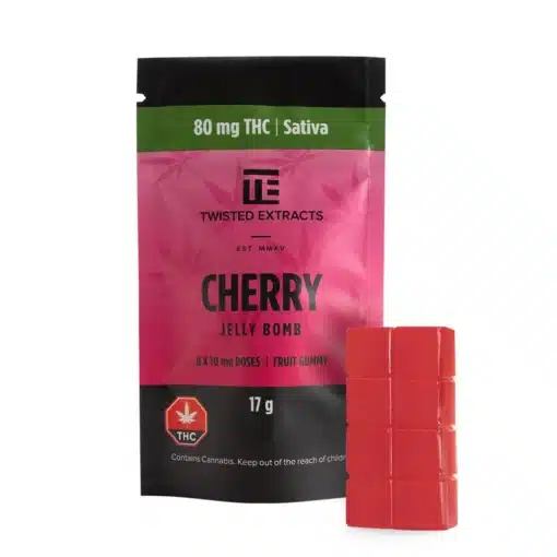 Cherry Sativa Jelly Bomb (80mg THC)