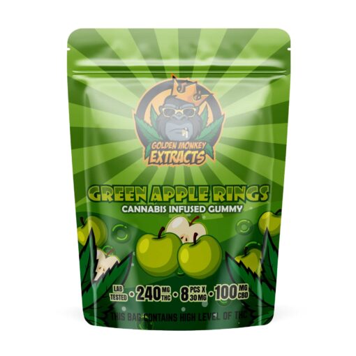 Green Apple Rings by Golden Monkey Extracts (240mg)