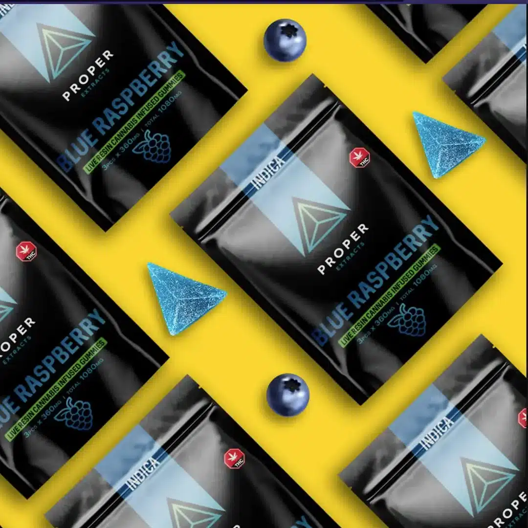 Proper Extracts - Blue Raspberry Live Resin Gummies – 360mg
