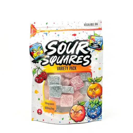 Sour Squares - Sour Variety Gummies - 1000mg